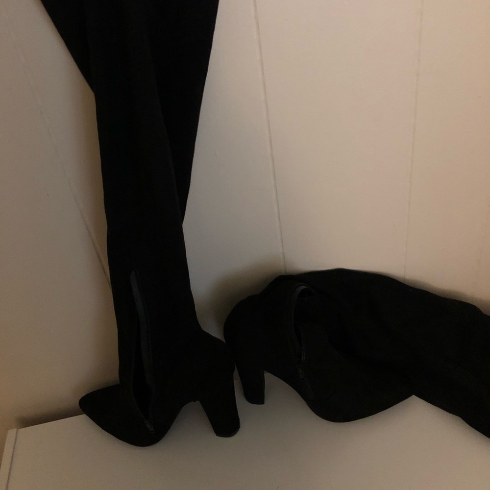 Knee high heel boots